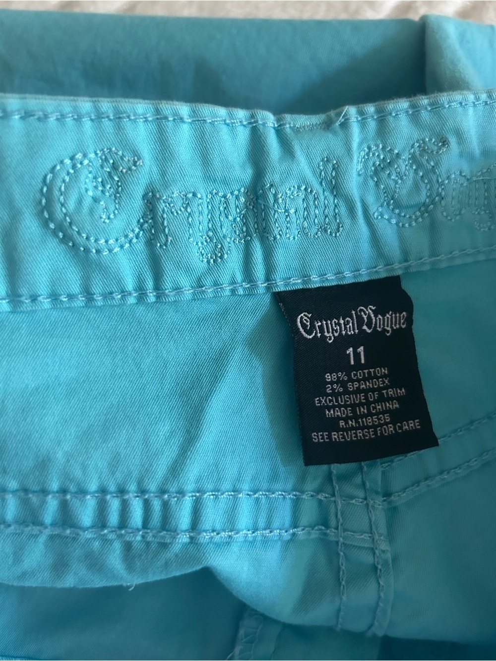 Crystal Vogue Turquoise Blue Pants Womens Sz 11 - Picture 12 of 16